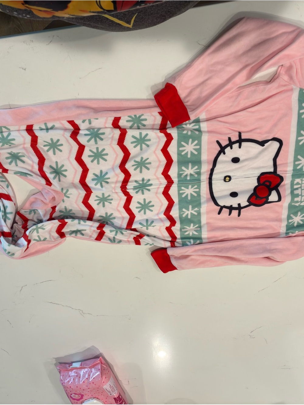 Sanrio Hello Kitty Pink and Red Holiday Kids Pajama Set